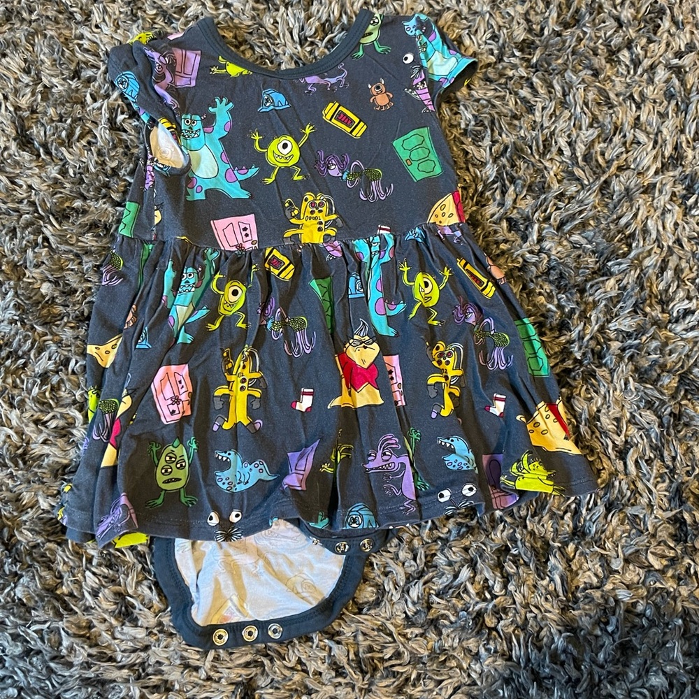 Little Sleepies Colorful Monster Dress